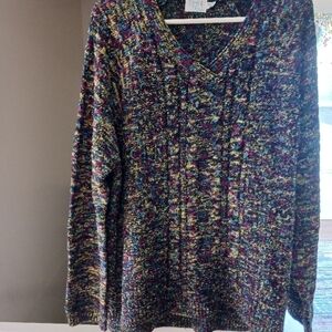 Time and Tru Navy Blue Chunky Knit Sweater